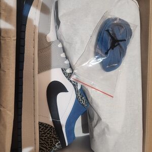 Nike Air Jordan 1 Low SE in White, Blue, and Black